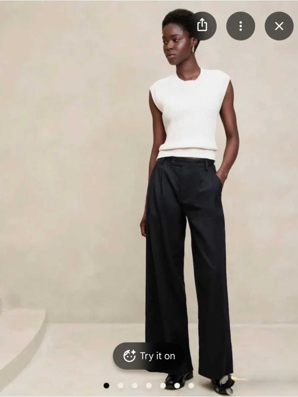 Banana Republic Black Wide Leg Pants